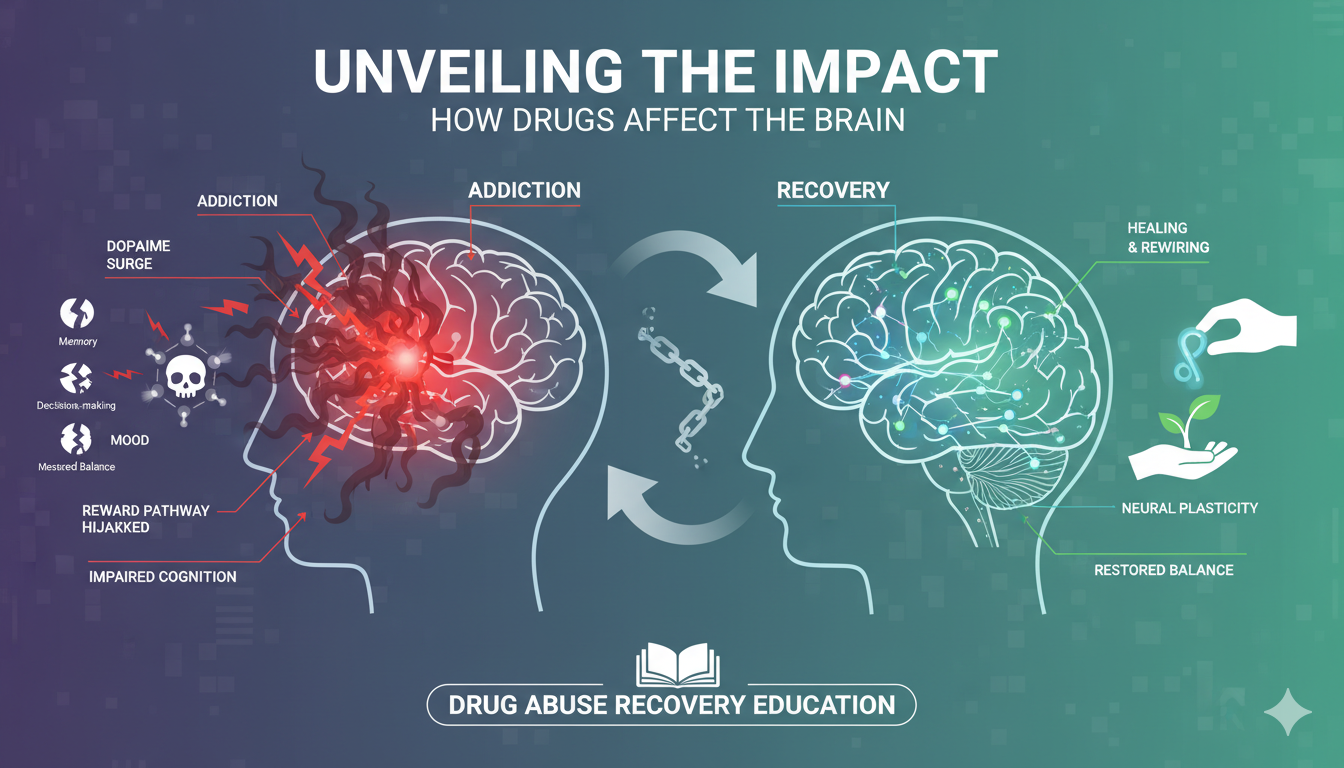Unveiling the Impact: How Drugs Affect the Brain  – A Journey Towards Drug Abuse Recovery Education