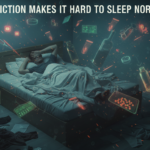 Person struggling to sleep normally during addiction and recovery