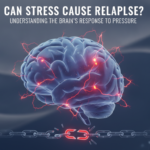 Person experiencing stress and cravings during addiction recovery and learning healthy coping strategies.