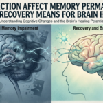 Person experiencing memory problems during addiction recovery while working to improve brain health.