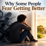 Person in addiction recovery facing fear and uncertainty about getting better
